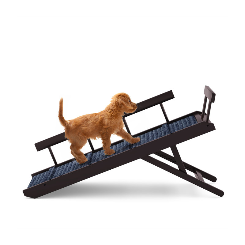 Tucker Murphy Pet Wooden Adjustable Dog Ramp With Rails Wayfair